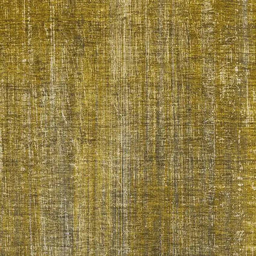 Chocolate And Gold Striped Washable Area Rug With UV Protection Photo 3