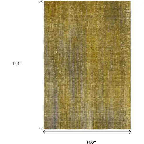 Chocolate And Gold Striped Washable Area Rug With UV Protection Photo 7