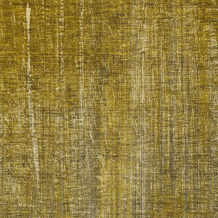 Chocolate And Gold Striped Washable Area Rug With UV Protection Photo 4