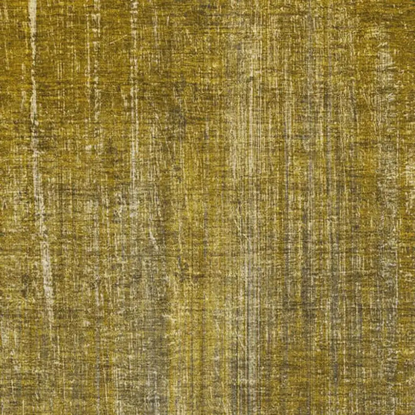 Chocolate And Gold Striped Washable Area Rug With UV Protection Photo 3