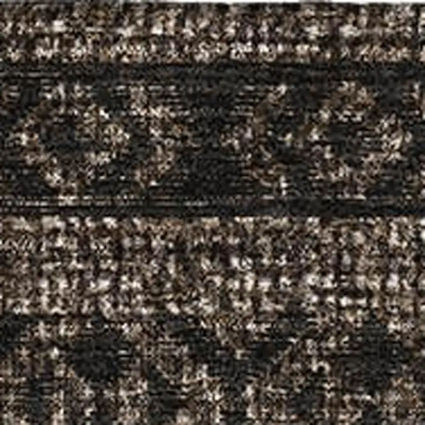 Chocolate And Gray Southwestern Washable Area Rug With UV Protection Photo 3
