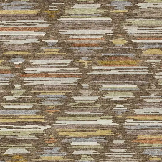 Chocolate And Gray Southwestern Washable Indoor Outdoor Area Rug Photo 2