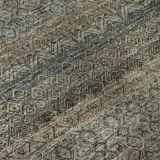 Chocolate And Gray Striped Washable Area Rug With UV Protection Photo 8