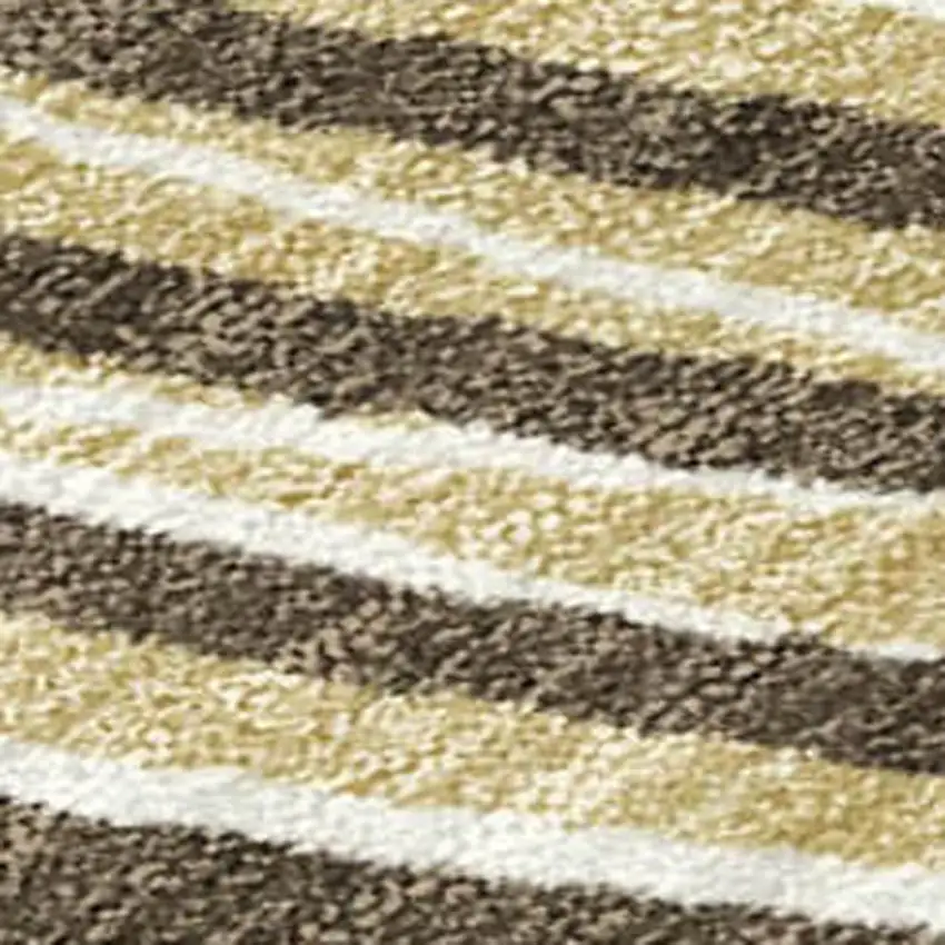 Chocolate And Ivory Geometric Washable Indoor Outdoor Area Rug Photo 3