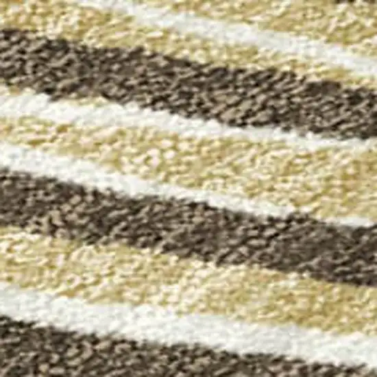 Chocolate And Ivory Geometric Washable Indoor Outdoor Area Rug Photo 5