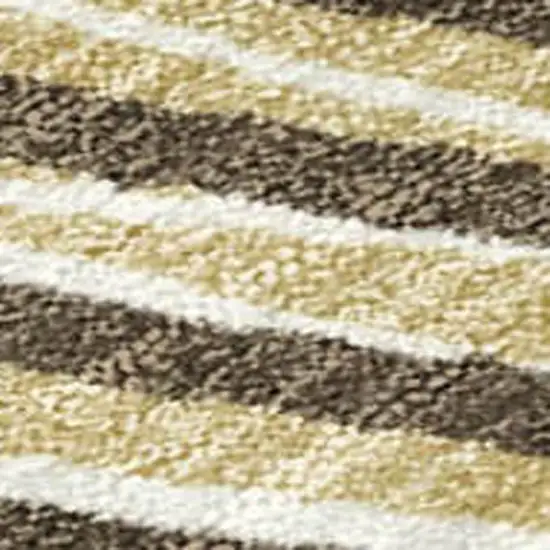 Chocolate And Ivory Geometric Washable Indoor Outdoor Area Rug Photo 2