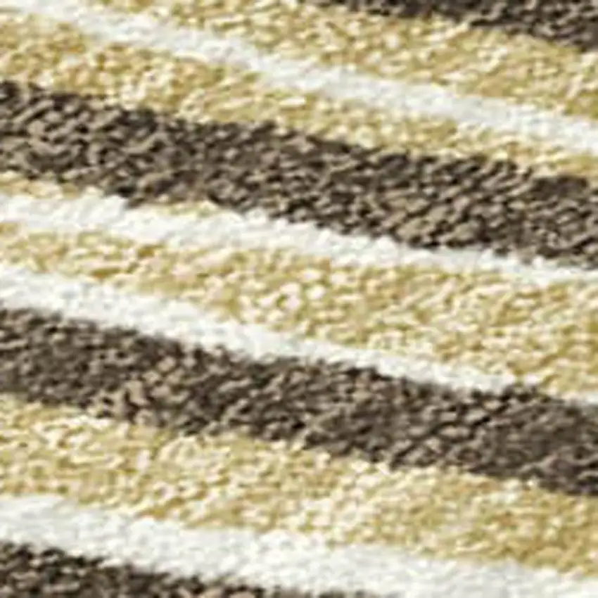 Chocolate And Ivory Geometric Washable Indoor Outdoor Area Rug Photo 2