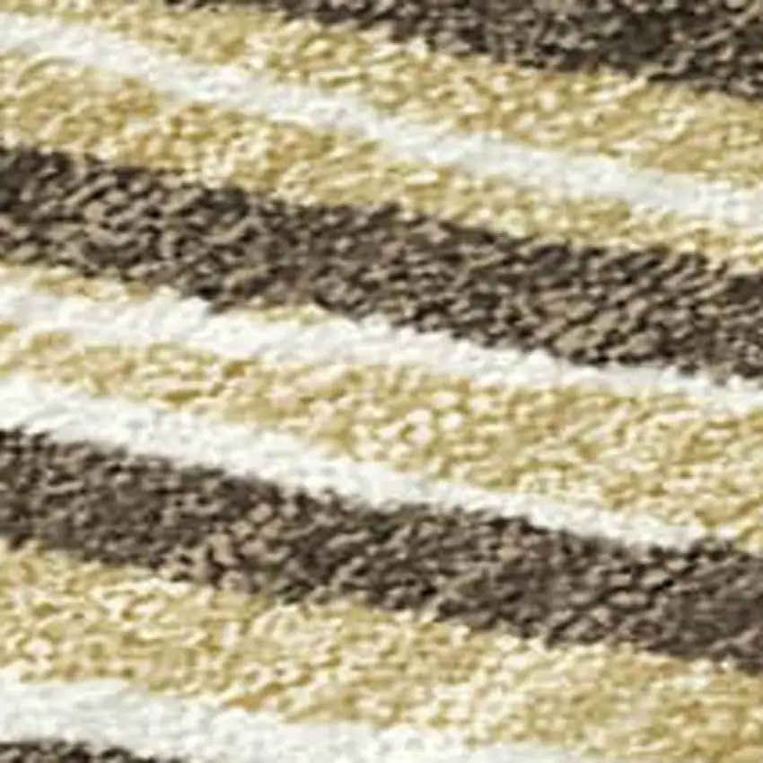 Chocolate And Ivory Geometric Washable Indoor Outdoor Area Rug Photo 2