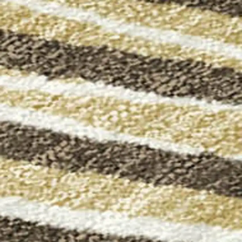Chocolate And Ivory Geometric Washable Indoor Outdoor Area Rug Photo 5
