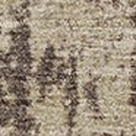 Chocolate And Taupe Abstract Washable Indoor Outdoor Area Rug Photo 3