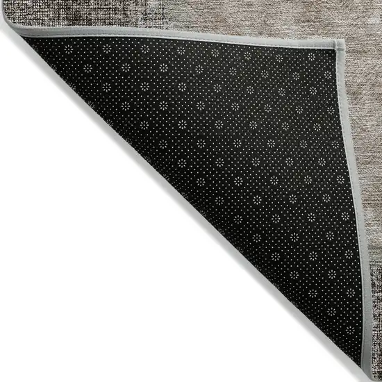 Chocolate And Taupe Geometric Washable Indoor Outdoor Area Rug Photo 4