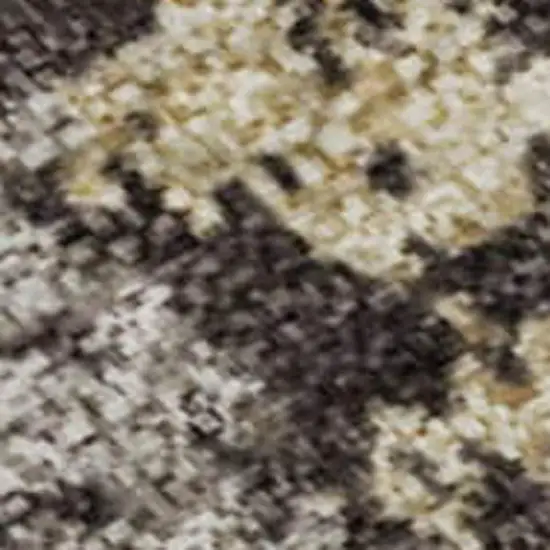 Chocolate And Taupe Striped Washable Area Rug With UV Protection Photo 3