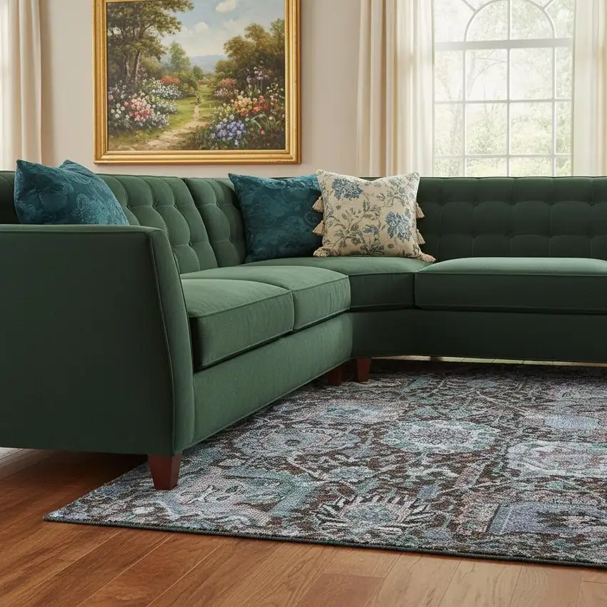 Chocolate And Teal Damask Washable Area Rug With UV Protection Photo 2