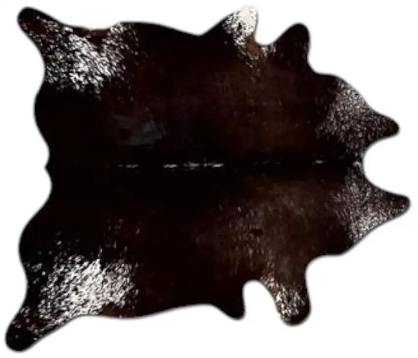 Brown And White Cowhide Cowhide Print Area Rug Photo 2