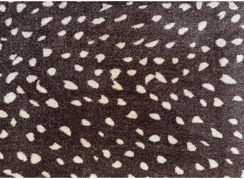 Chocolate Animal Print Washable Area Rug With UV Protection Photo 1