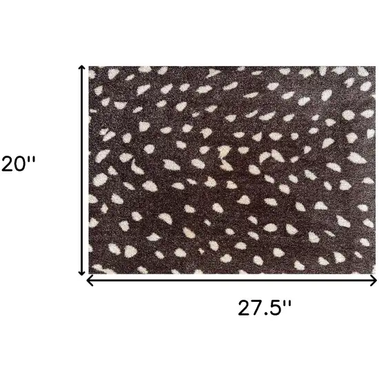 Chocolate Animal Print Washable Area Rug With UV Protection Photo 5