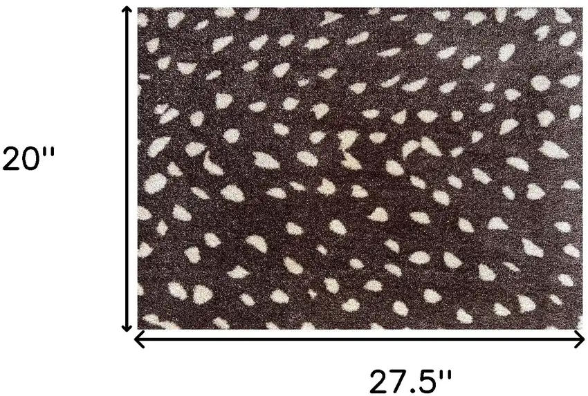 Chocolate Animal Print Washable Area Rug With UV Protection Photo 5