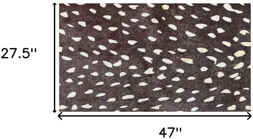 Chocolate Animal Print Washable Area Rug With Uv Protection Photo 5
