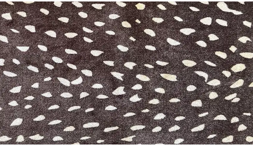 Chocolate Animal Print Washable Area Rug With Uv Protection Photo 1