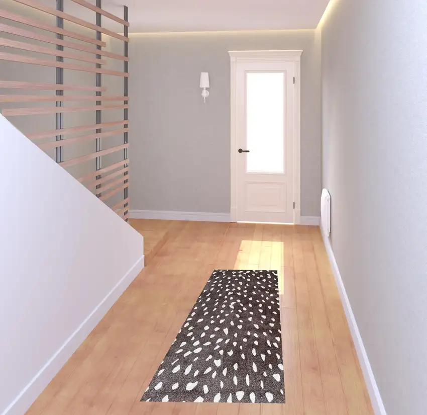 Chocolate Animal Print Washable Runner Rug With Uv Protection Photo 2
