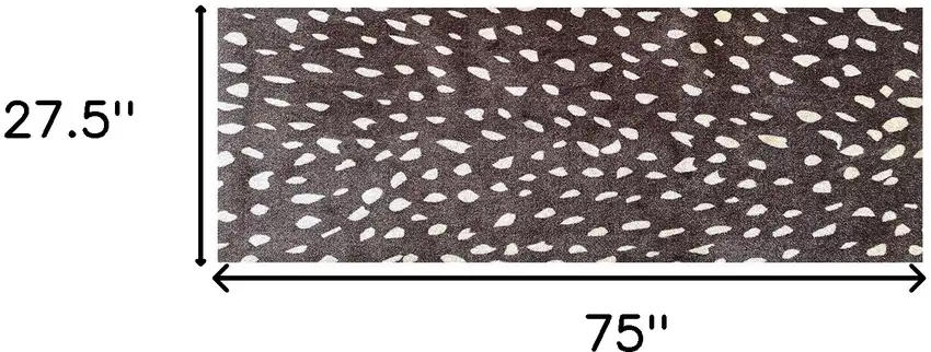 Chocolate Animal Print Washable Runner Rug With Uv Protection Photo 5