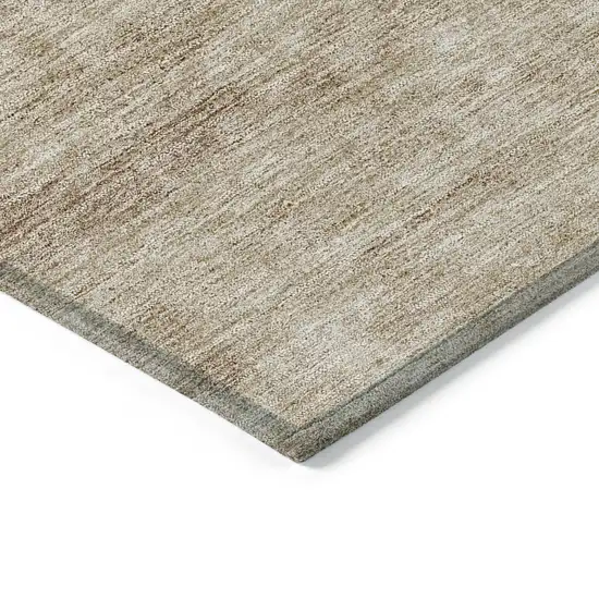 Chocolate Beige And Taupe Abstract Washable Indoor Outdoor Area Rug Photo 5