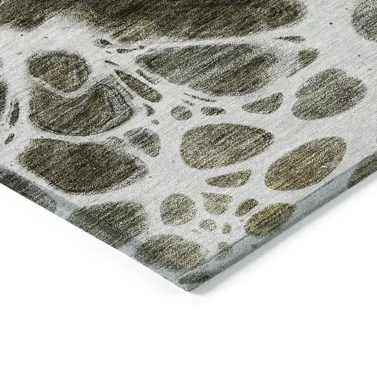 Chocolate Beige And Taupe Nautical Washable Indoor Outdoor Area Rug Photo 4
