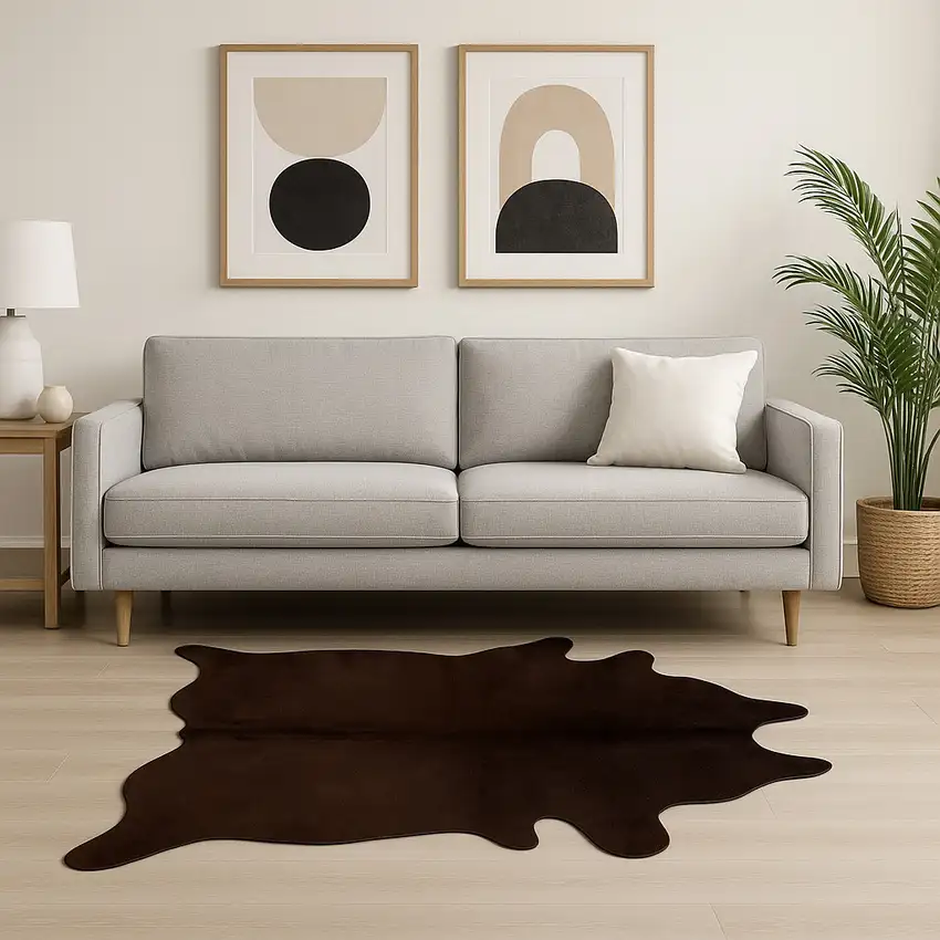 Chocolate Cowhide Area Rug Photo 1