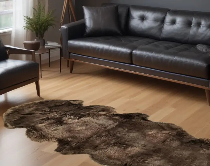 Chocolate Animal Print Area Rug Photo 2