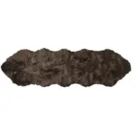 Photo of Chocolate Faux Fur Washable Non Skid Area Rug