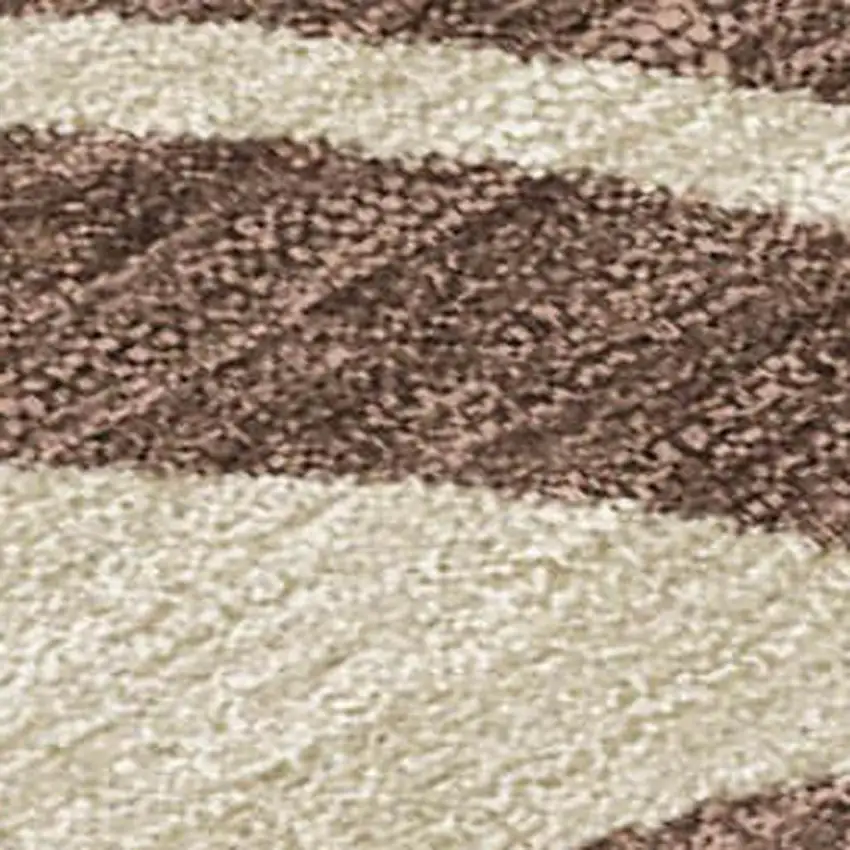 Chocolate Gold And Beige Botanical Leaves Washable Indoor Outdoor Area Rug Photo 2