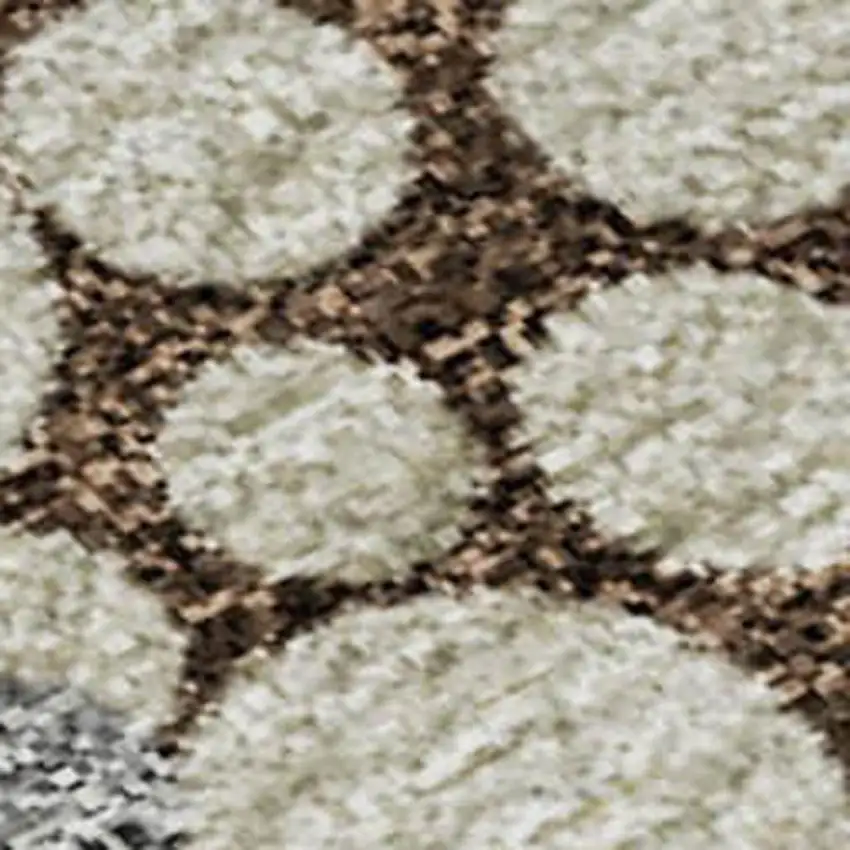 Chocolate Gray And Copper Polka Dot Washable Area Rug With UV Protection Photo 3