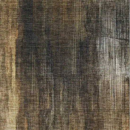 Chocolate Gray And Ivory Abstract Washable Area Rug With UV Protection Photo 3