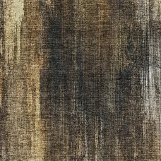 Chocolate Gray And Ivory Abstract Washable Area Rug With UV Protection Photo 3