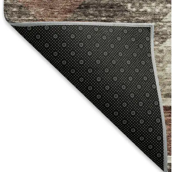 Chocolate Ivory And Rust Southwestern Washable Area Rug With UV Protection Photo 7