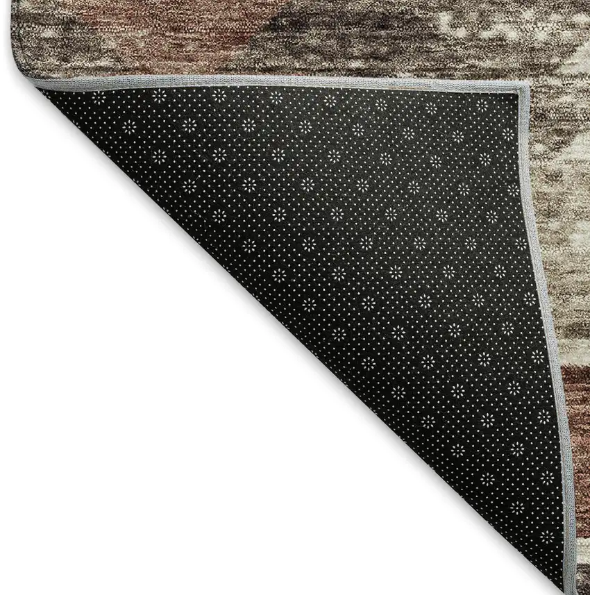 Chocolate Ivory And Rust Southwestern Washable Area Rug With UV Protection Photo 7