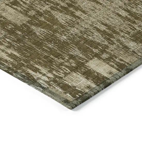 Chocolate Moroccan Washable Non Skid Indoor Outdoor Area Rug Photo 5