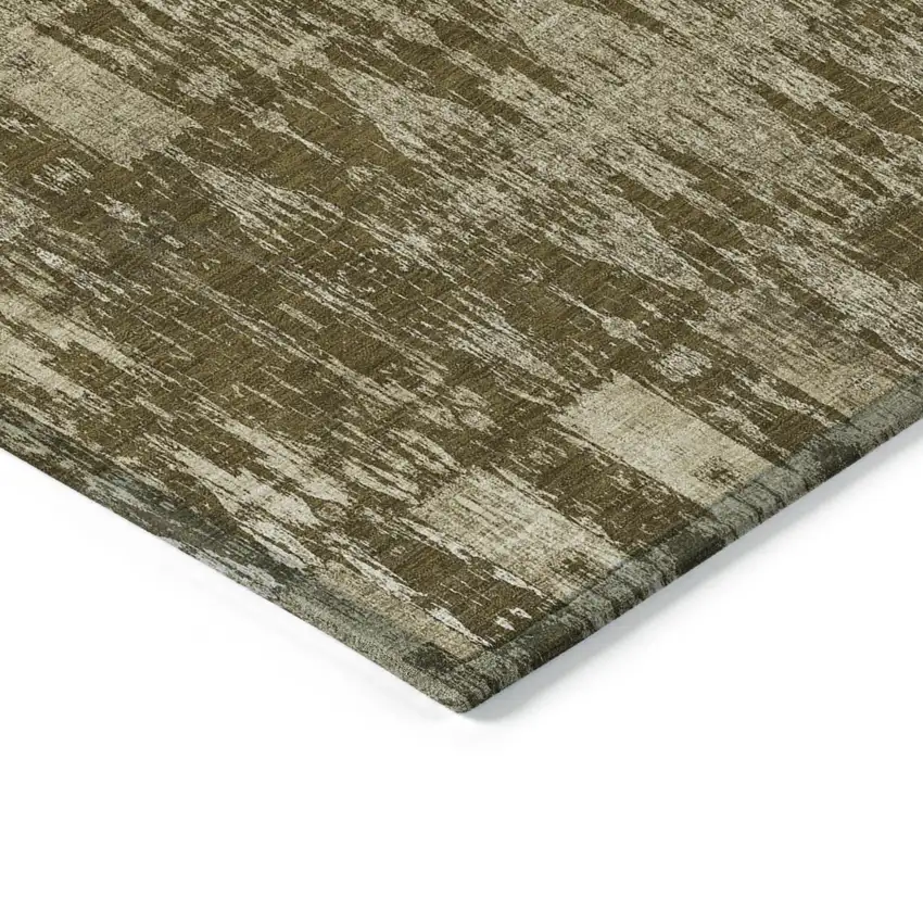 Chocolate Moroccan Washable Non Skid Indoor Outdoor Area Rug Photo 5