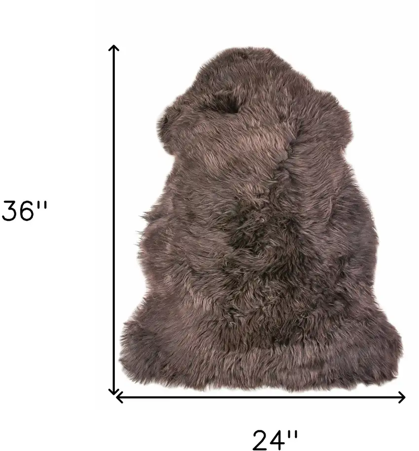 Chocolate New Zealand Natural Sheepskin Rug Photo 9