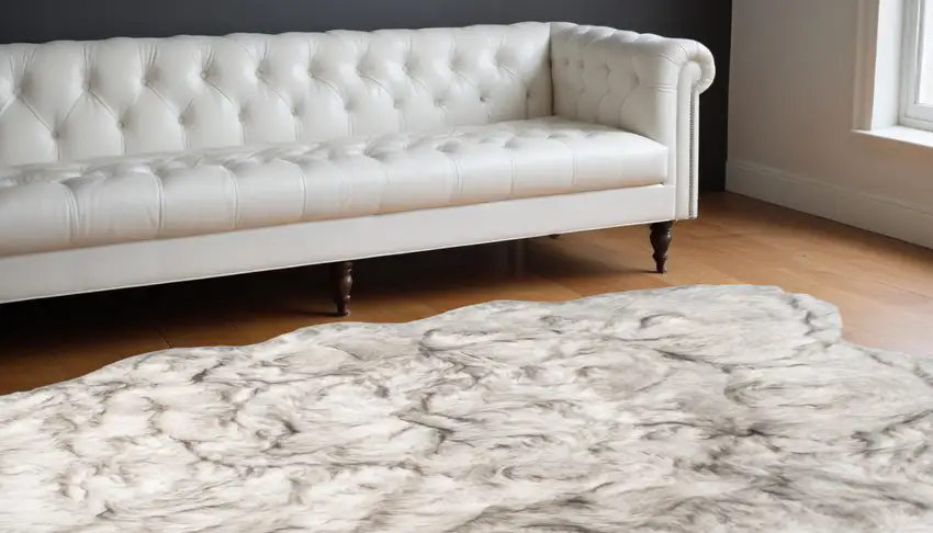 Chocolate Ombre Faux Sheepskin Non Skid Area Rug Photo 1