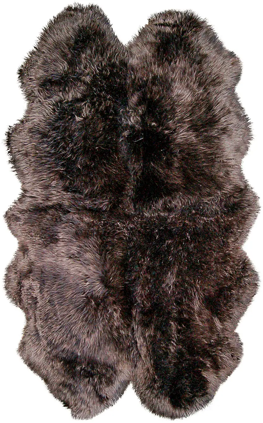 Chocolate Genuine Sheepskin Area Rug Photo 1