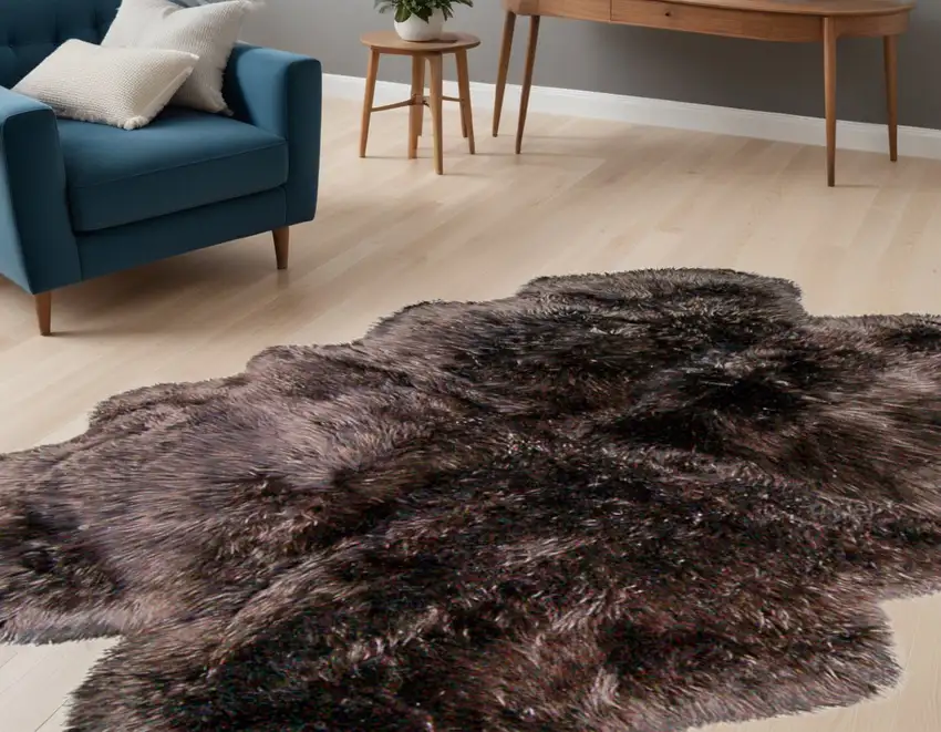 Chocolate Animal Print Area Rug Photo 1