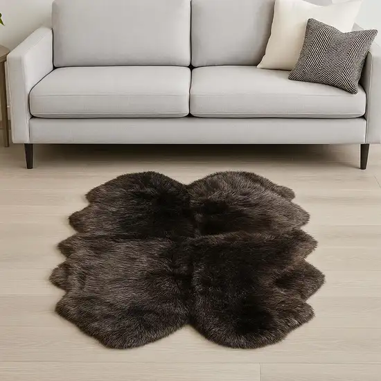 Chocolate Genuine Sheepskin Area Rug Photo 2