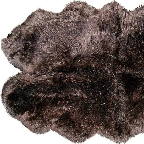 Chocolate Genuine Sheepskin Area Rug Photo 3