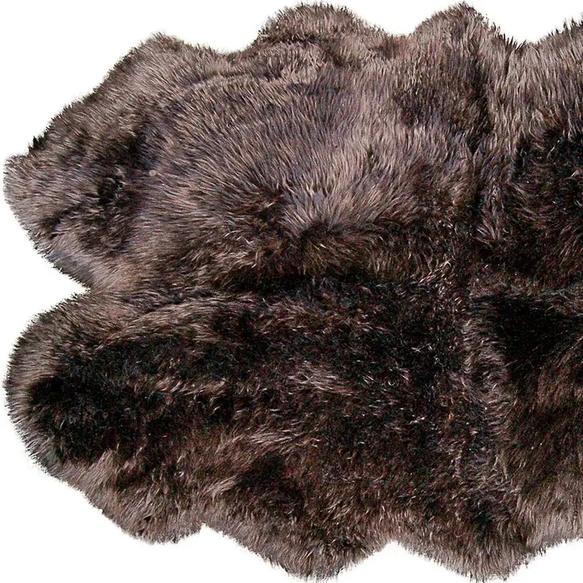 Chocolate Genuine Sheepskin Area Rug Photo 3