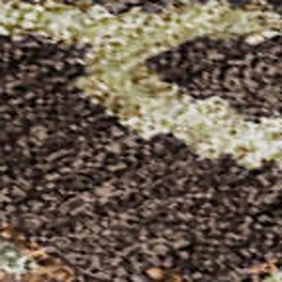 Chocolate Red And Copper Floral Washable Area Rug With UV Protection Photo 2