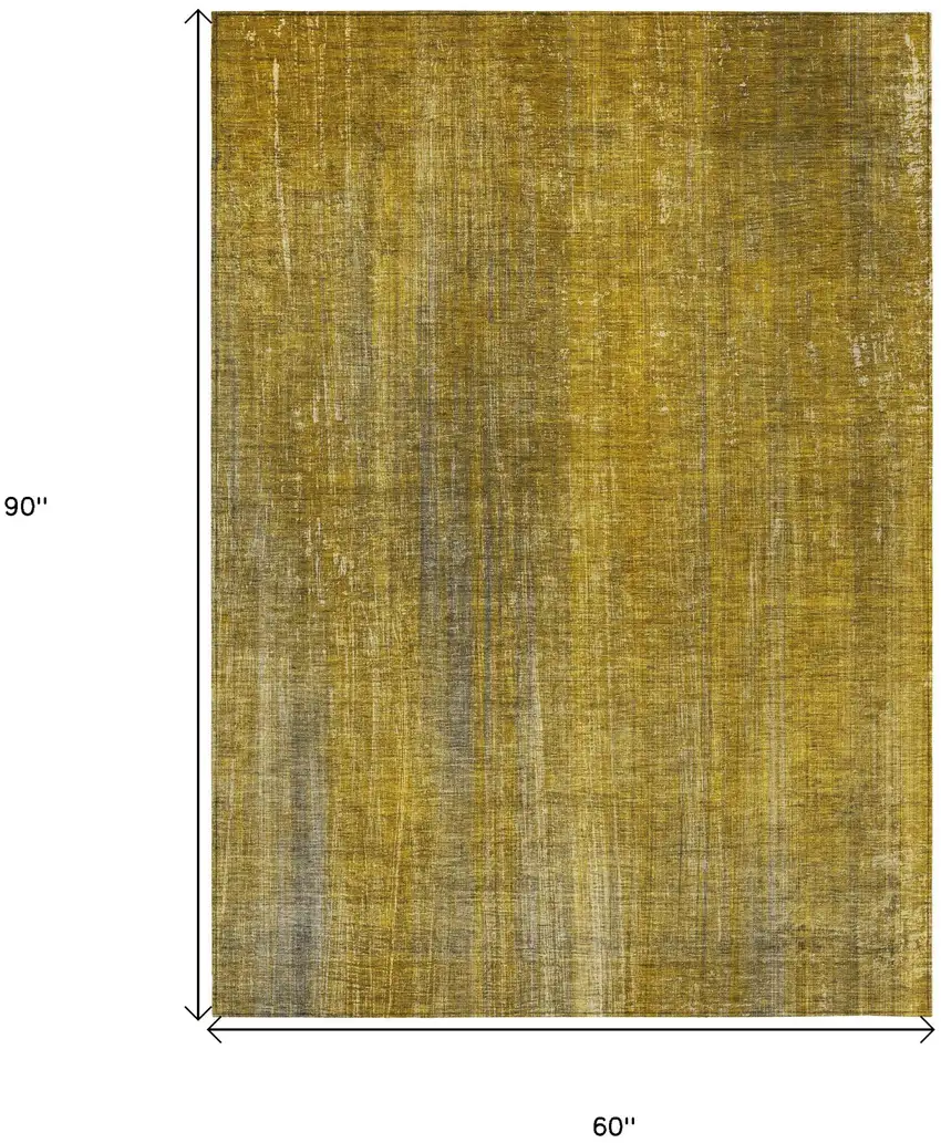 Chocolate Striped Washable Non Skid Indoor Outdoor Area Rug Photo 3