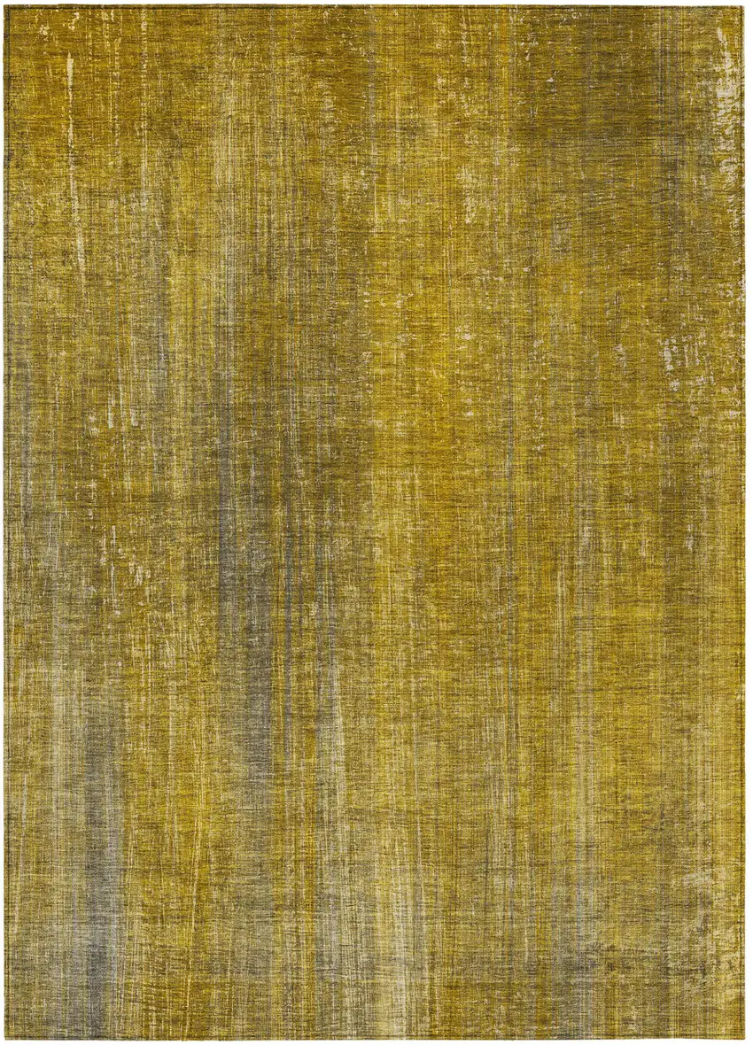 Chocolate Striped Washable Non Skid Indoor Outdoor Area Rug Photo 2
