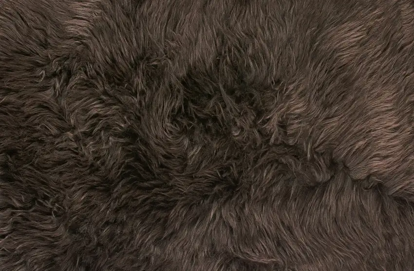 Chocolate Wool Sheepskin Handmade Area Rug Photo 5