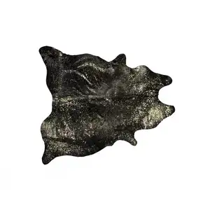 Photo of Chocolate and Gold Cowhide - Area Rug